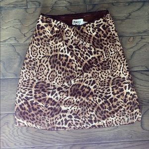 Zip Cheetah Skirt